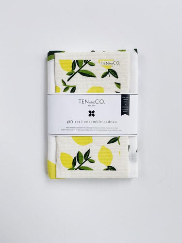 Ten and Co. - Gift Set - Tea Towel & Sponge Cloth Combo - Regular Prints